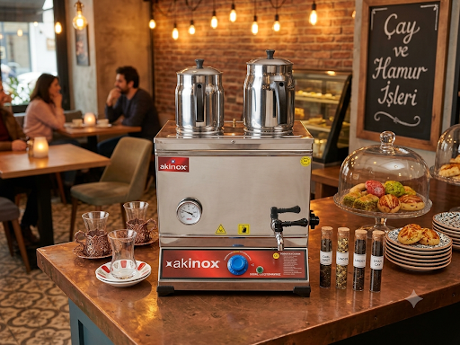 Akinox 2 Demlik Elektrikli Çay Kazanı